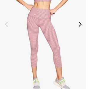 Lorna Jane CHARM CORE 7/8 TIGHT striped yoga pants